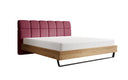 Boxspringbett Levio Leinen-Optik in Bordeaux (Beverly 14) – Freisteller