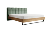 Boxspringbett Levio Leinen-Optik in Grün (Beverly 17) – Freisteller