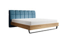 Boxspringbett Levio Leinen-Optik in Blau (Beverly 20) – Freisteller