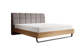 Boxspringbett Levio Leinen-Optik in Hellgrau (Beverly 24) – Freisteller