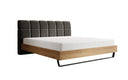 Boxspringbett Levio Strukturstoff in Schwarz (Raven 18) – Freisteller