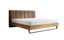 Boxspringbett Levio Strukturstoff in Braun (Raven 45) – Freisteller