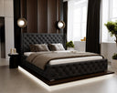 Designer Upholstered Bed Royal in Velvet with Storage