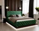 Designer Upholstered Bed Royal in Velvet with Storage