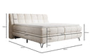 Boxspringbett Milla Cord – Maßzeichnung