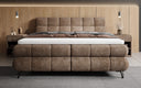 Boxspringbett Milla Cord in Braun (Poso 006) – Milieu frontal