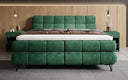 Boxspringbett Milla Cord in Grün (Poso 014) – Milieu frontal