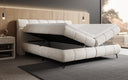 Boxspringbett Milla Cord in Beige (Poso 038) – Stauraum geöffnet