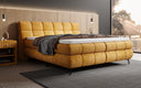 Boxspringbett Milla Cord in Amber (Poso 042) – Milieu seitlich