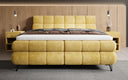Boxspringbett Milla Cord in Safran (Poso 043) – Milieu frontal
