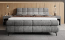 Boxspringbett Milla Cord in Grau (Poso 060) – Milieu frontal