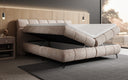 Boxspringbett Milla Cord in Blush (Poso 145) – Stauraum geöffnet
