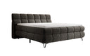 Boxspringbett Milla Strukturstoff in Schwarz (Raven 18) – Freisteller