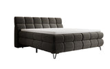 Boxspringbett Milla Strukturstoff in Schwarz (Raven 18) – Freisteller