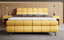 Boxspringbett Milla Strukturstoff in Safran (Raven 66) – Milieu frontal