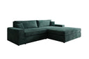 Designer Ecksofa Lugo in Cord – Petrol – Rechts