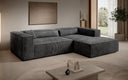 Designer Ecksofa Vasto in Cord – Grau – Rechts
