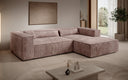 Designer Ecksofa Vasto in Cord – Rosé – Rechts