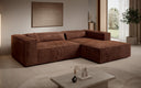 Designer Ecksofa Vasto in Cord – Terrakotta – Rechts