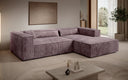 Designer Ecksofa Vasto in Cord – Mauve – Rechts