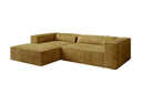 Designer Ecksofa Vasto in Cord – Safran – Links