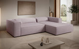Designer Ecksofa Vasto in Strukturstoff – Taupe – Rechts