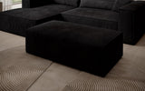 Beistellhocker Vasto in Cord – Schwarz