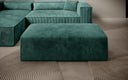 Beistellhocker Vasto in Cord – Vintage Blau