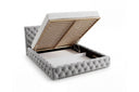 Designer Polsterbett Nino in Samt – Grau