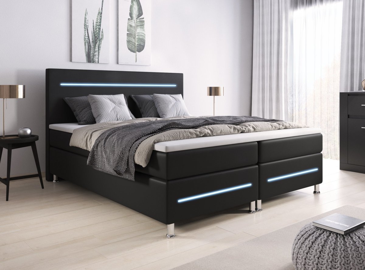 OUTLET - Boxspringbett Sejour mit LED - Luxusbetten24