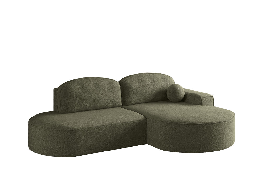 Designer Sofa Lenny Bouclé with Sleeping and Folding Function
