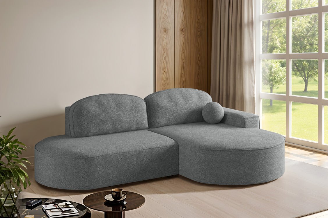 Designer Sofa Lenny Bouclé with Sleeping and Folding Function