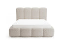Designer Polsterbett Perla in Bouclé – Beige