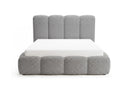 Designer Polsterbett Perla in Bouclé – Grau