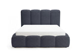 Designer Polsterbett Perla in Bouclé – Anthrazit
