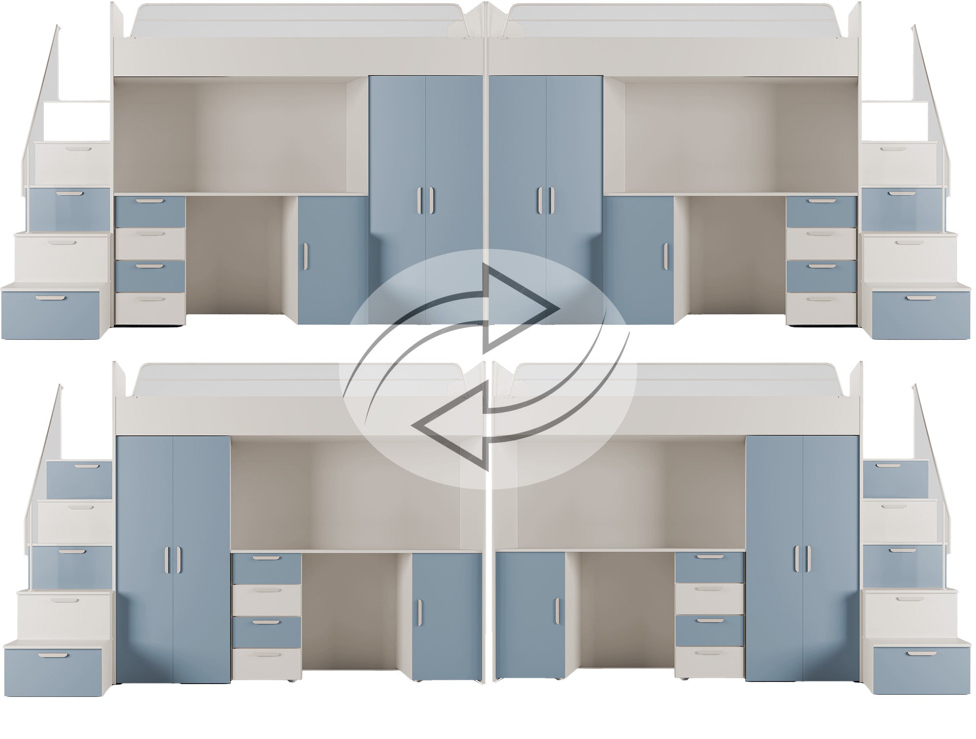 Children's loft bed Dream matte surface