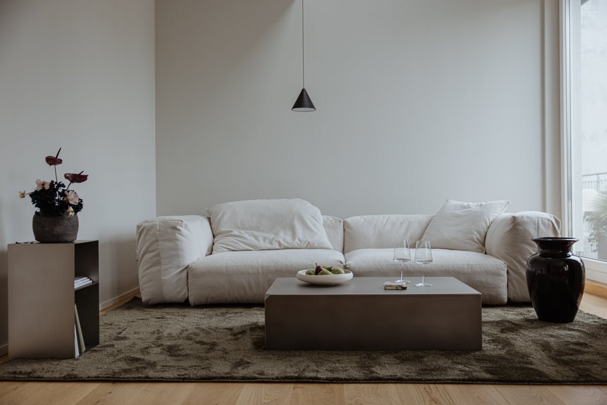 Beistelltisch/Nuechtstisch RAW C – Edelstol-Kubus mat integréierten Regal