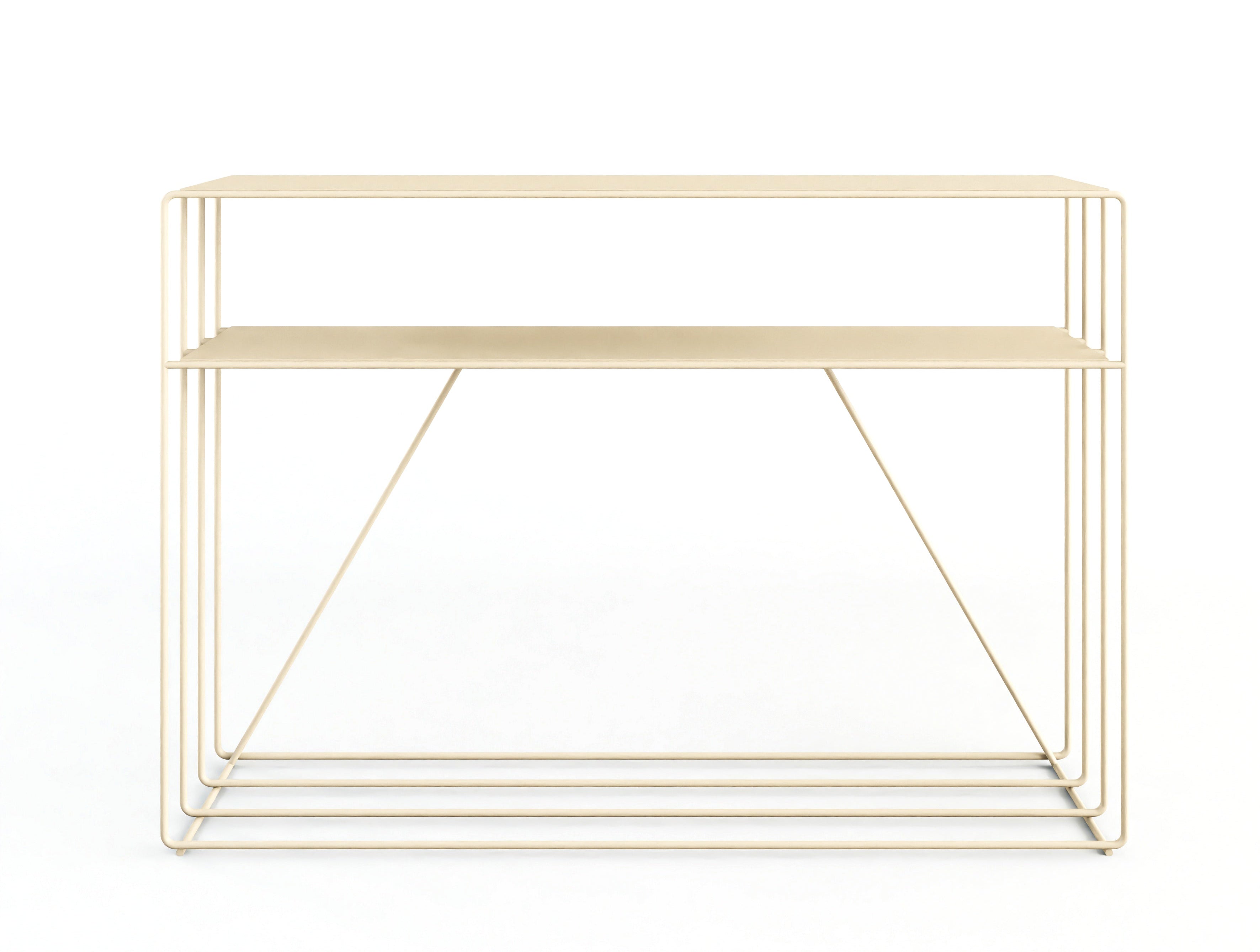 Commode Ria – design métallique avec deux étagères