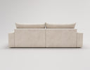 Designer Ecksofa Nemo in Stoff mit Schlaffunktion & Stauraum – Beige – Rechts
