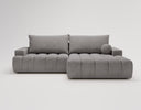 Designer Ecksofa Nemo in Stoff mit Schlaffunktion & Stauraum – Grau – Rechts