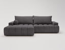 Designer Ecksofa Nemo in Stoff mit Schlaffunktion & Stauraum – Anthrazit – Links