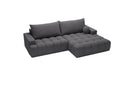 Designer Ecksofa Nemo in Stoff mit Schlaffunktion & Stauraum – Anthrazit – Rechts