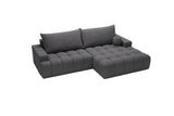 Designer Ecksofa Nemo in Stoff mit Schlaffunktion & Stauraum – Anthrazit – Rechts