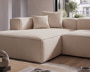 Designer Ecksofa Reno in Bouclé – Beige – Links