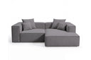 Designer Ecksofa Reno in Bouclé – Grau – Rechts