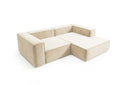 Designer Ecksofa Reno in Samt – Beige – Rechts