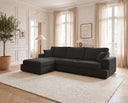 Designer Ecksofa Vigo in Bouclé – Anthrazit – Links