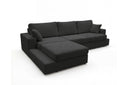 Designer Ecksofa Vigo in Bouclé – Anthrazit – Links