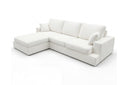 Designer Ecksofa Vigo in Bouclé – Weiß – Links