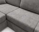 Designer Ecksofa Vigo in Chenille – Grau – Links